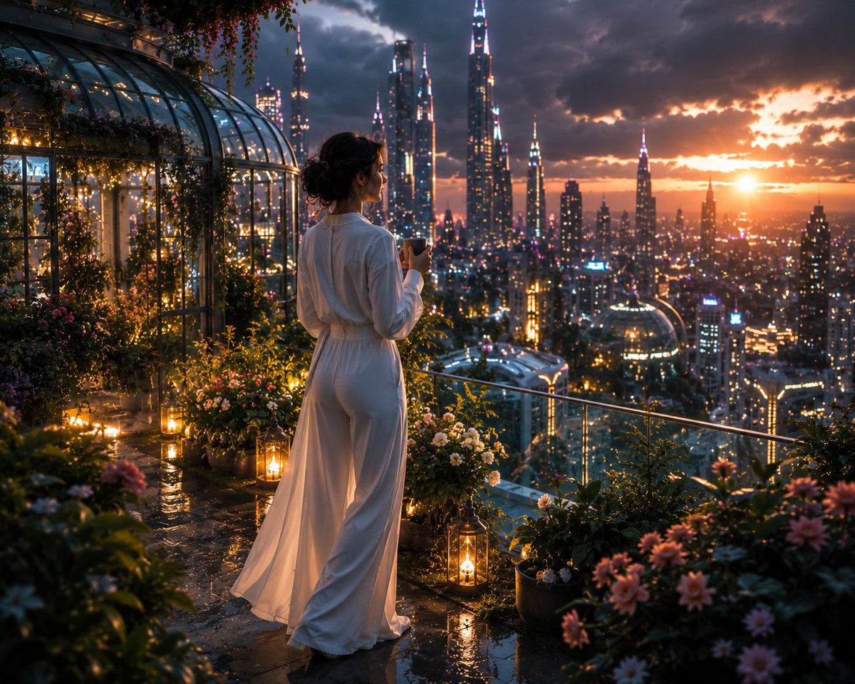 Futuristic Luxury Rooftop Garden