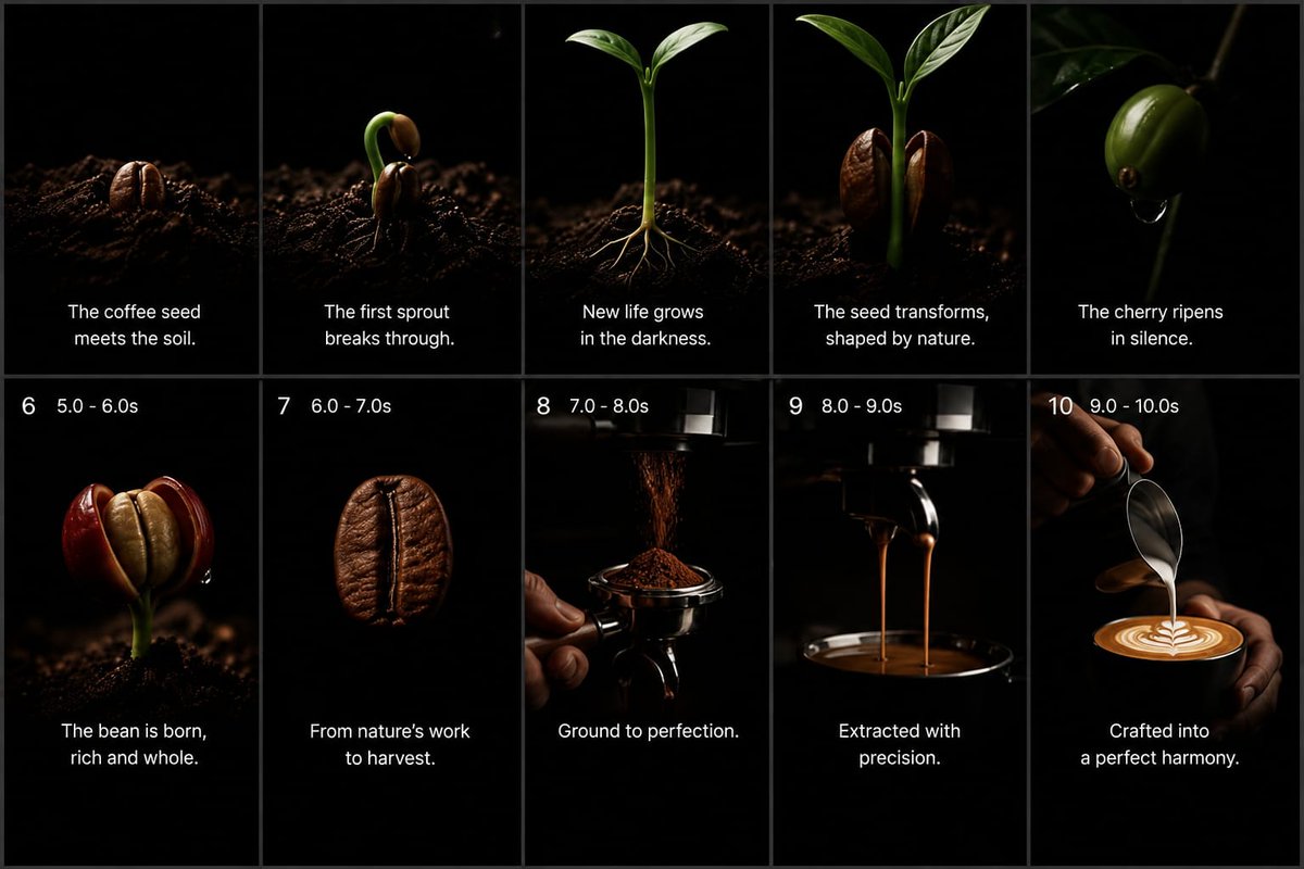 Cinematic Coffee Journey Storyboard