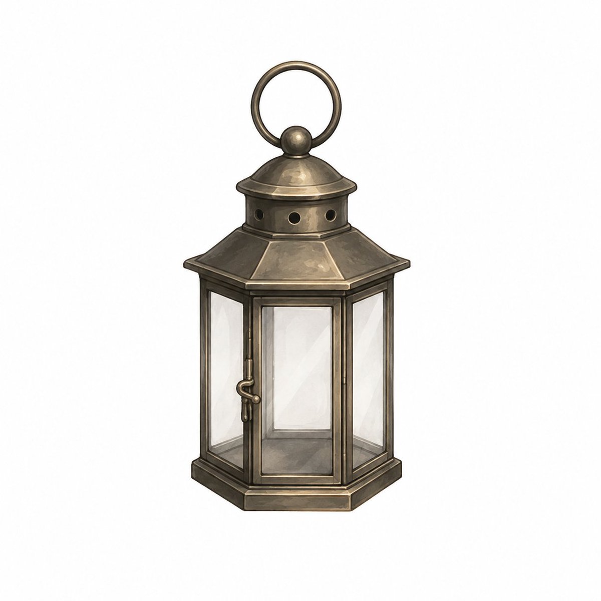 Vintage Brass Hanging Lantern