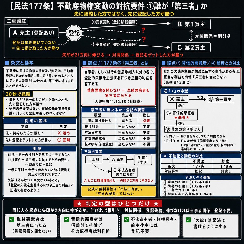 Japanese Civil Code Article 177 Infographic
