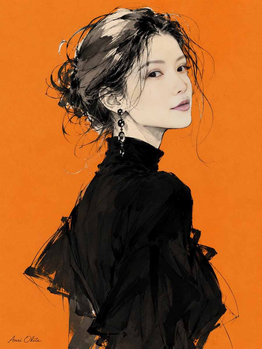 Elegant Abstract Fashion Portrait