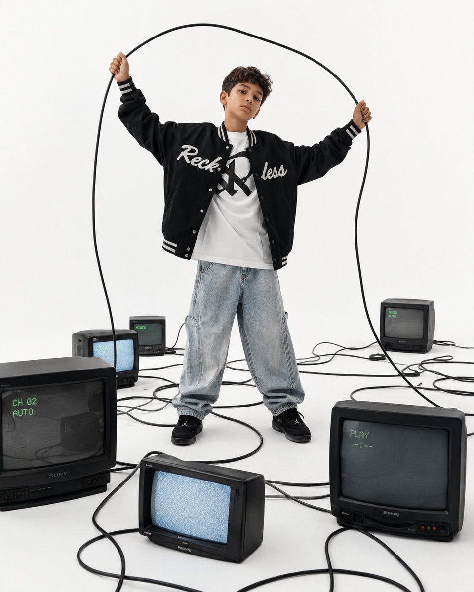 Streetwear fashion campaign vintage TVs