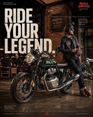 Luxury Royal Enfield Instagram Campaign — Create an ultra-premium Instagram social media campaign poster for the {argument name="motorcycle model" default="Roya