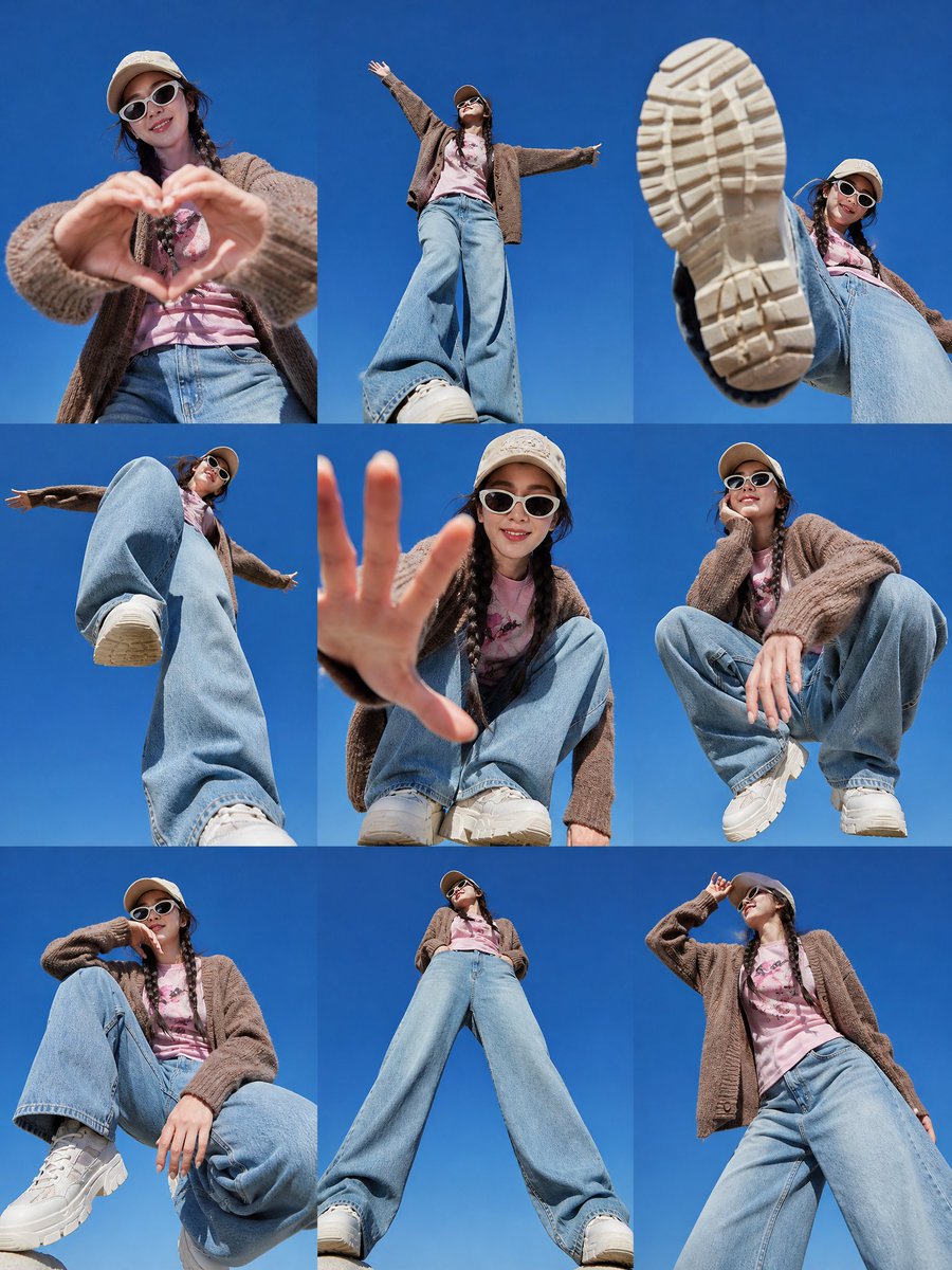 Korean Fashion 3x3 Editorial Sheet