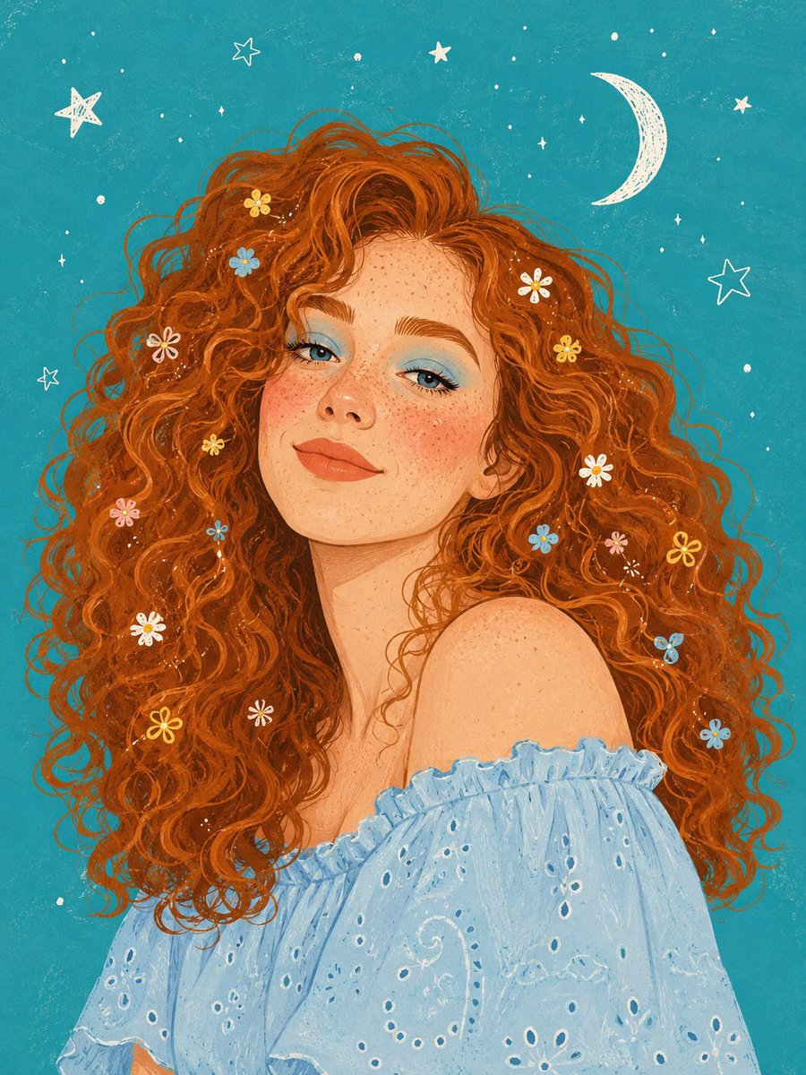 Illustrated Editorial Portrait of a Woman