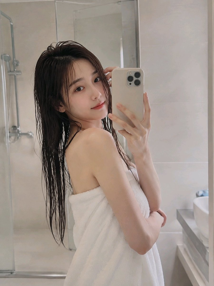 Realistic Bathroom Selfie Portrait