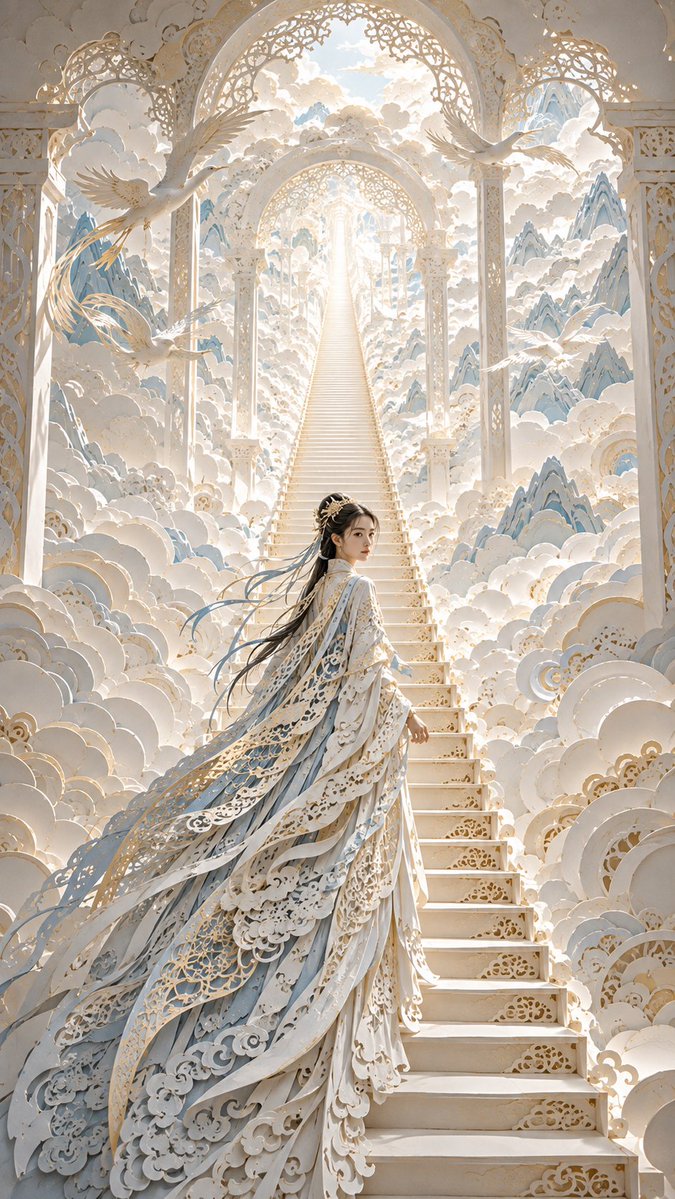 Comic / Storyboard - Oriental Papercut Dreamscape Illustration - Image 1