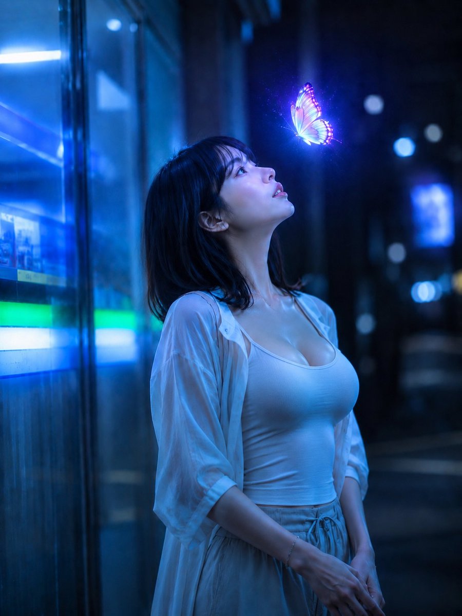 Comic / Storyboard - Ethereal Glowing Butterfly Night - Image 1