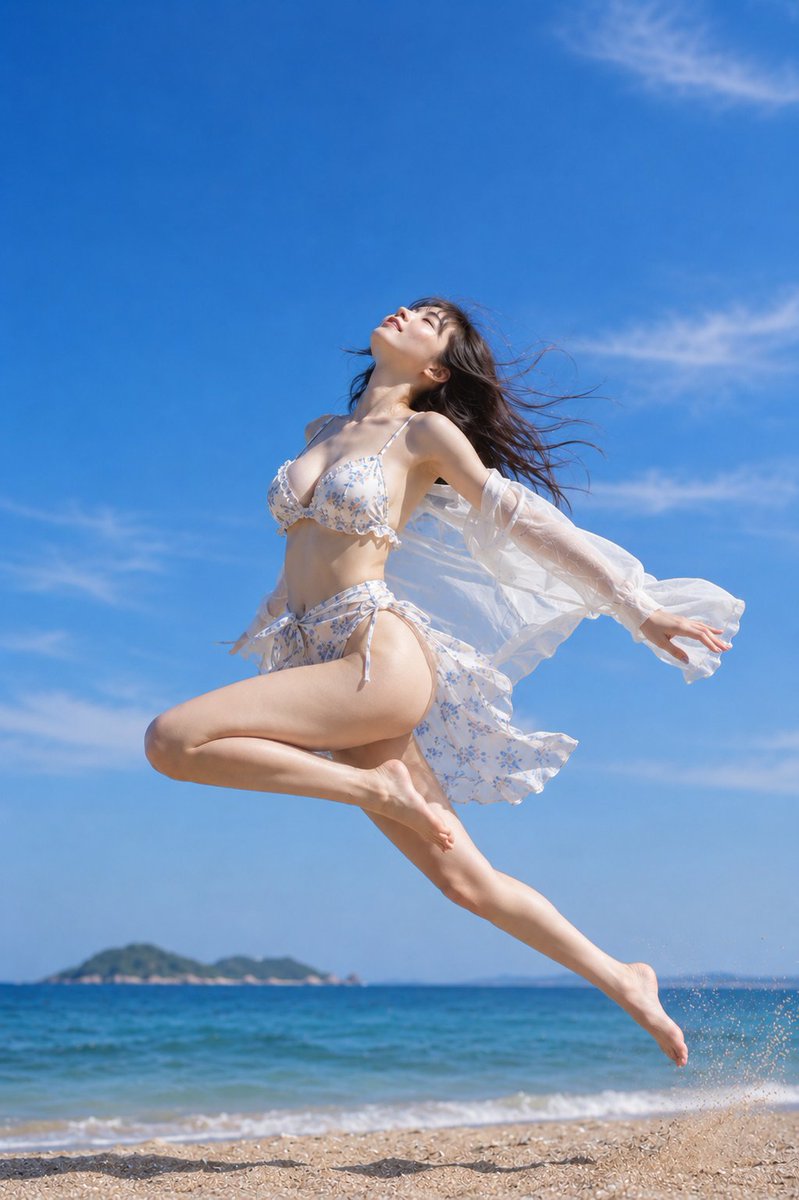 Social Media Post - Summer Beach Jump Motion - Image 1