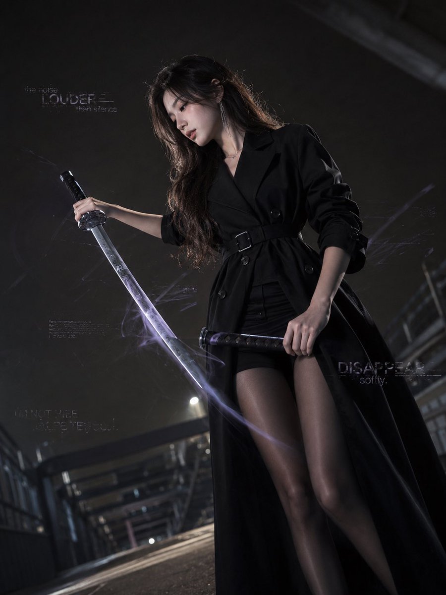 Social Media Post - Dark Urban Katana Fashion Portrait - Image 3