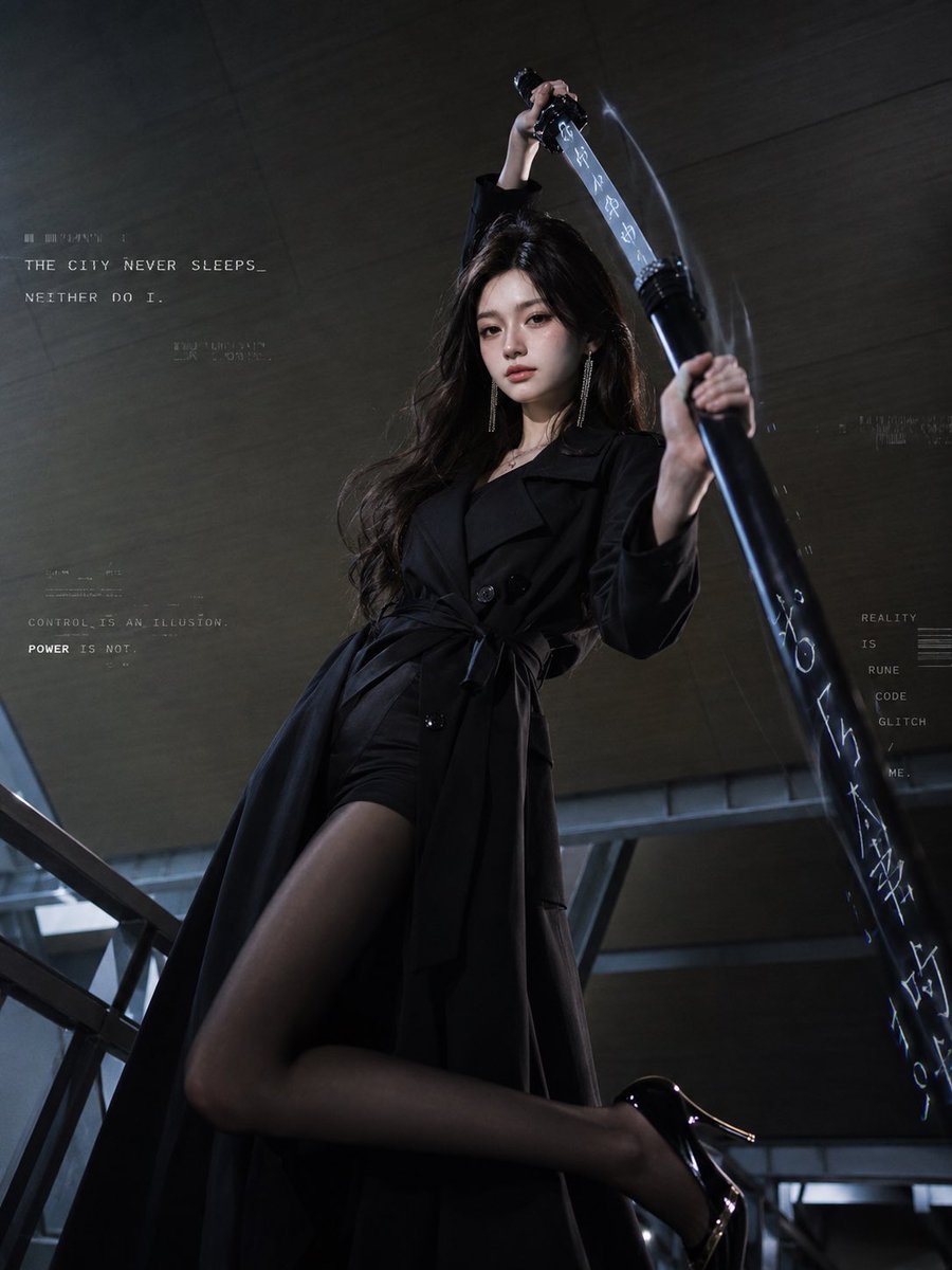 Social Media Post - Dark Urban Katana Fashion Portrait - Image 2