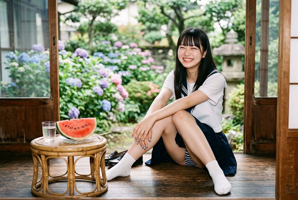 Summer Veranda Schoolgirl Photo