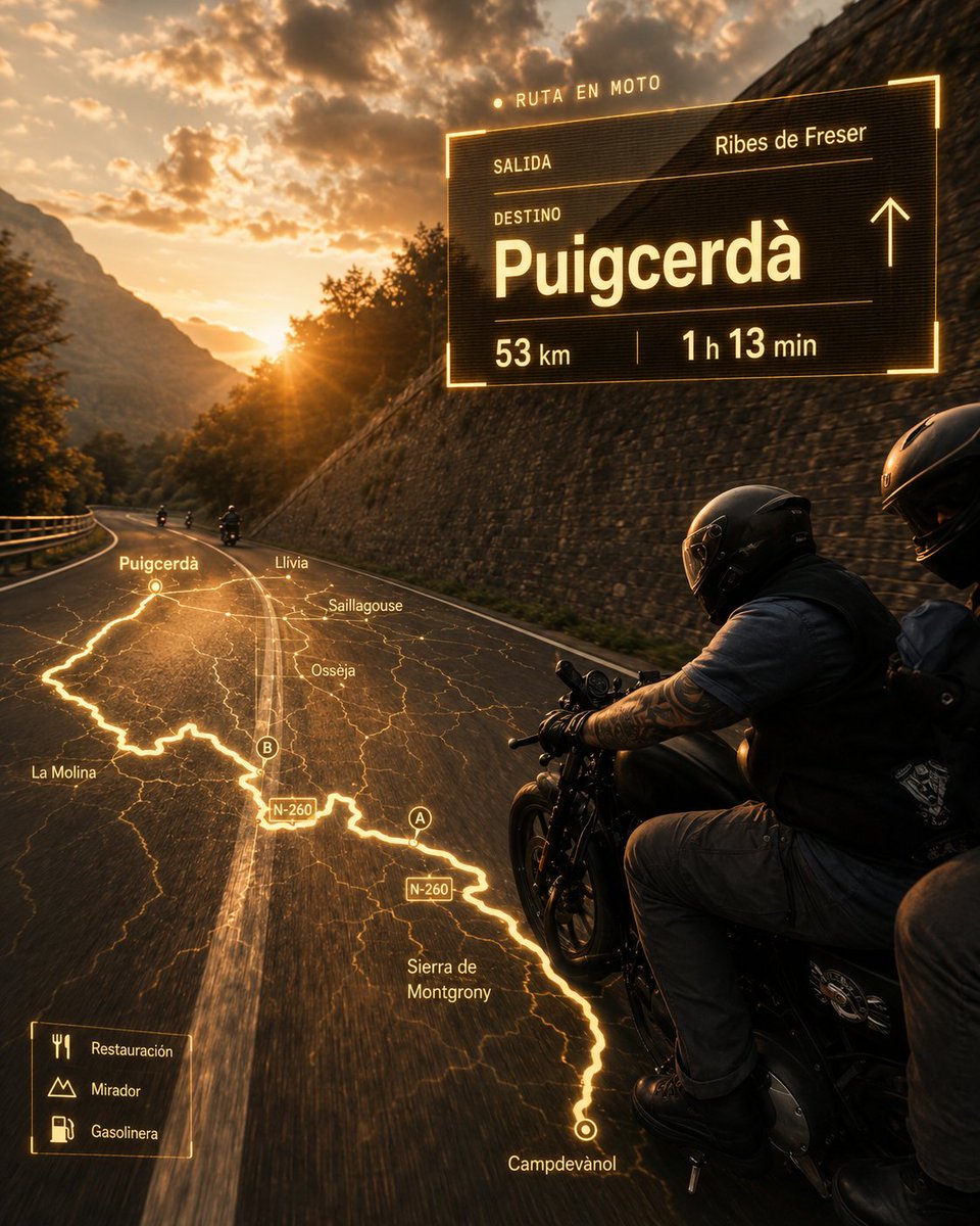 Cinematic Motorcycle Route Poster