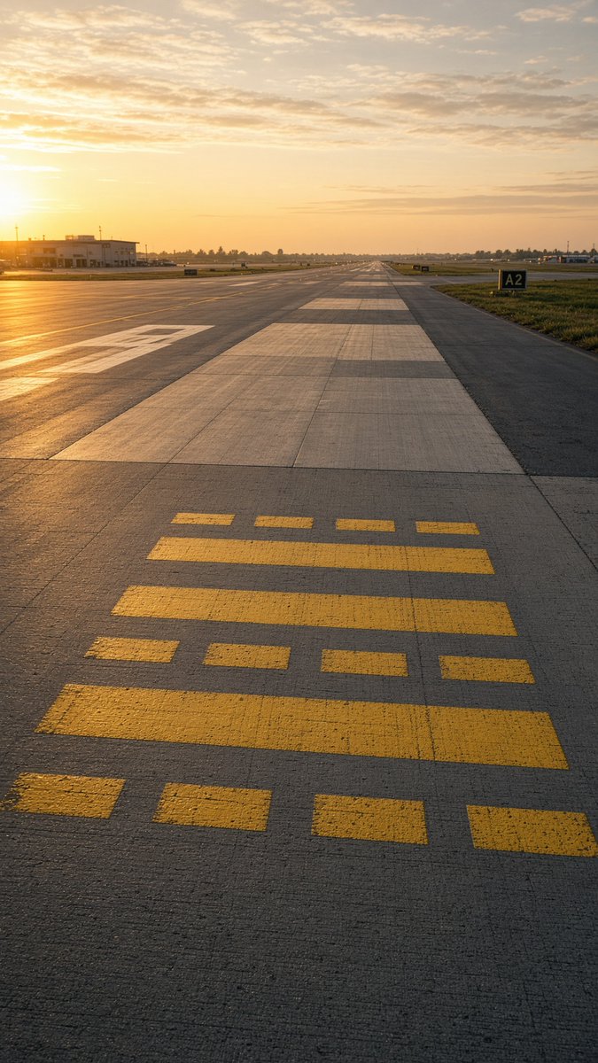 Golden Hour Empty Airport Runway