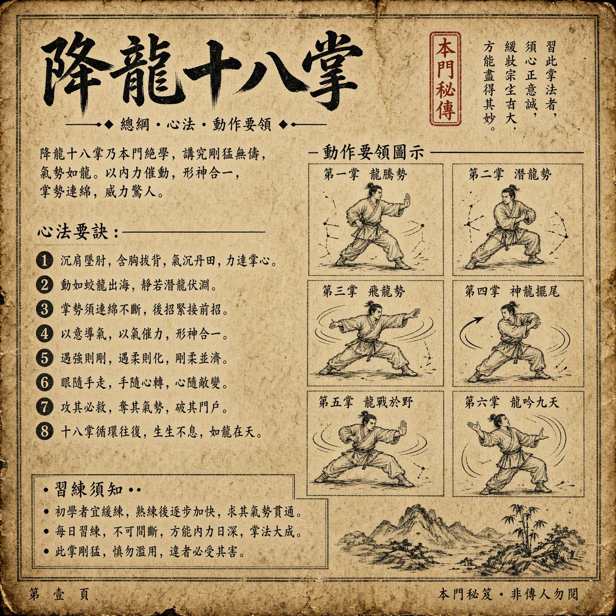 Antique Dragon Palm Manual Page