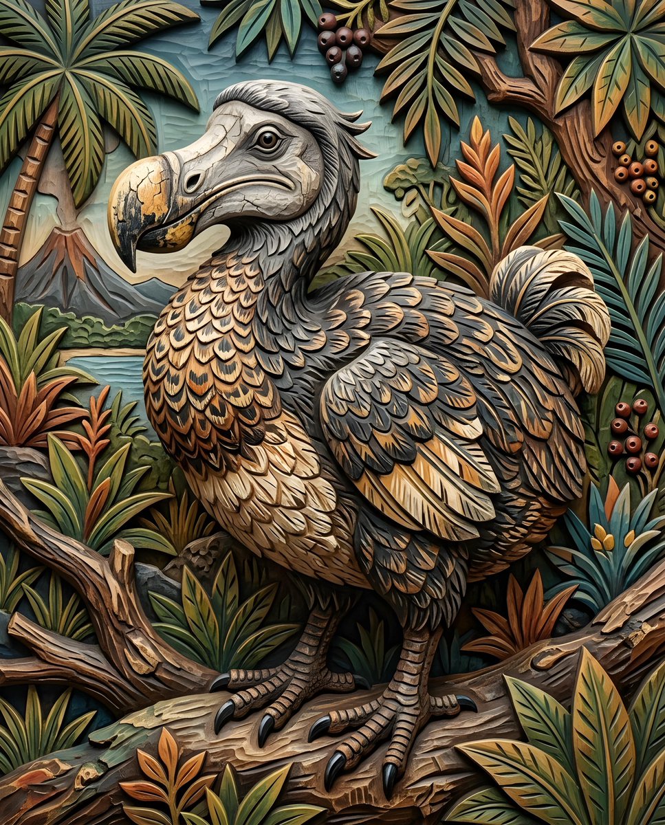 Infographic / Edu Visual - Realistic Dodo Bird Illustration - Image 1