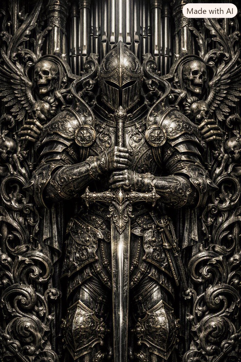 Game Asset - Baroque Gothic Knight Sculpture - Image 3