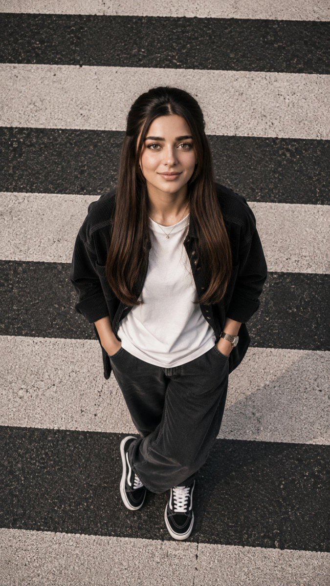 Bird's-Eye Street Fashion Portrait