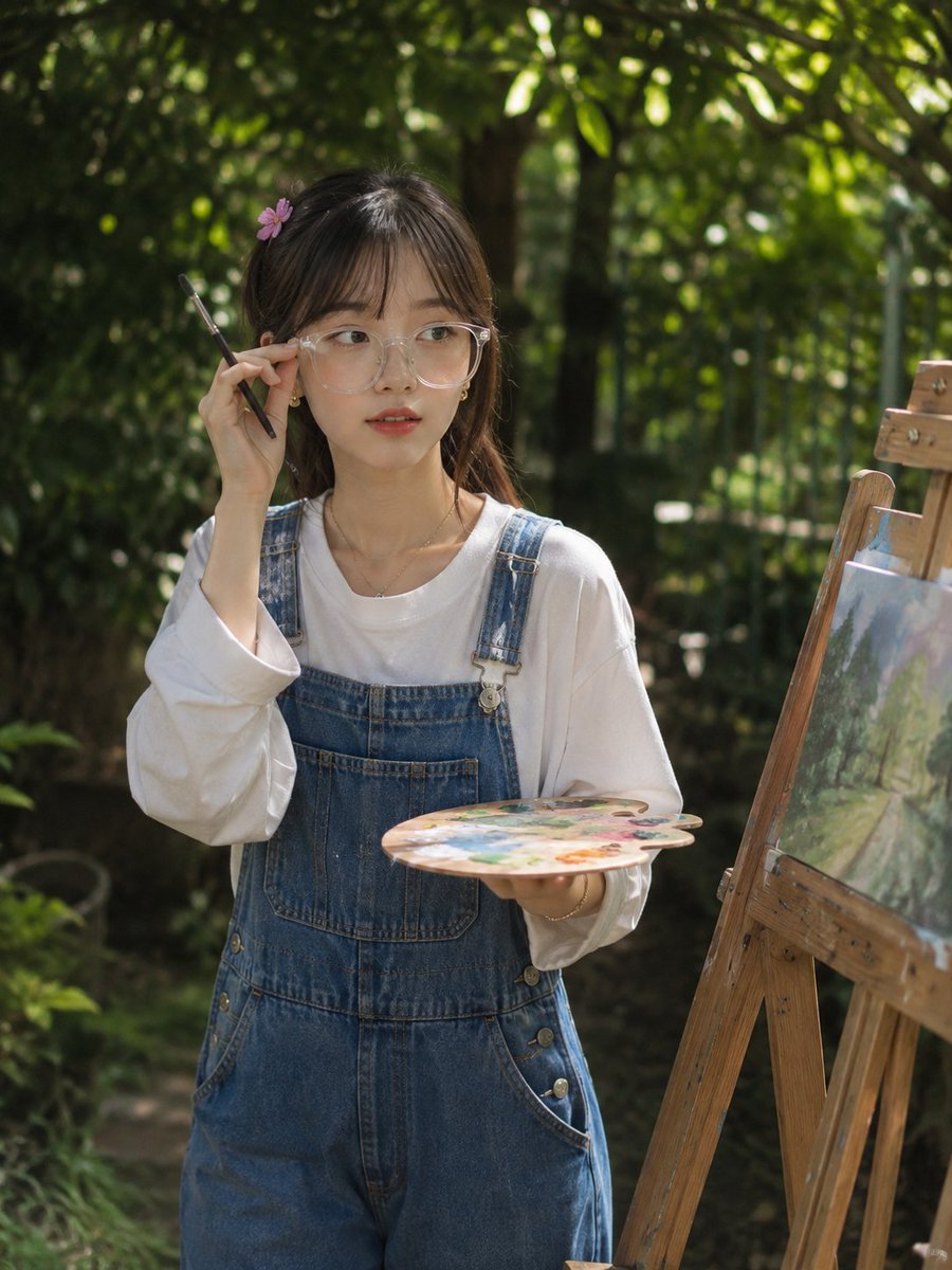 Garden Artist Dreamy Portrait