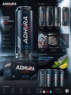 Premium Energy Drink Brand Concept — Transform {argument name="brand name" default="[BRAND NAME]"} into a futuristic, premium energy drink brand using its exist
