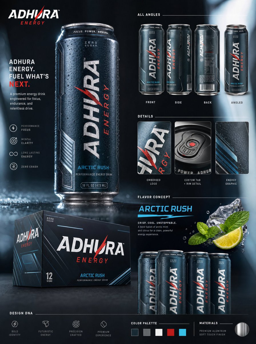 Premium Energy Drink Brand Concept