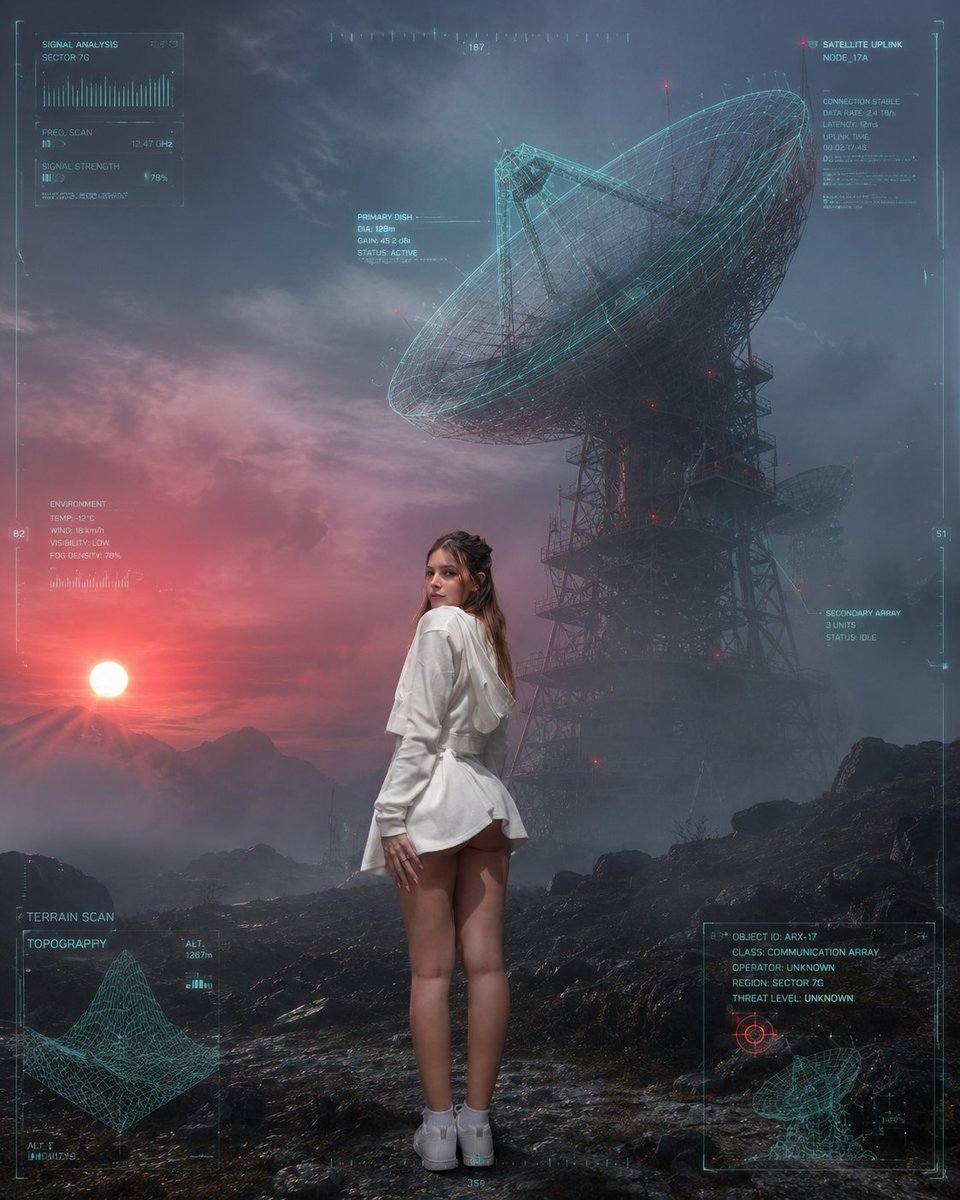 Sci-Fi Misty Antenna Terrain