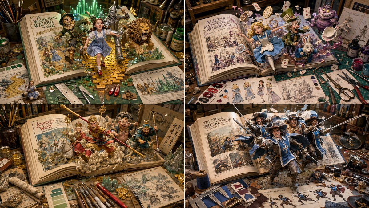 Superheroes Emerging from Comics Grid