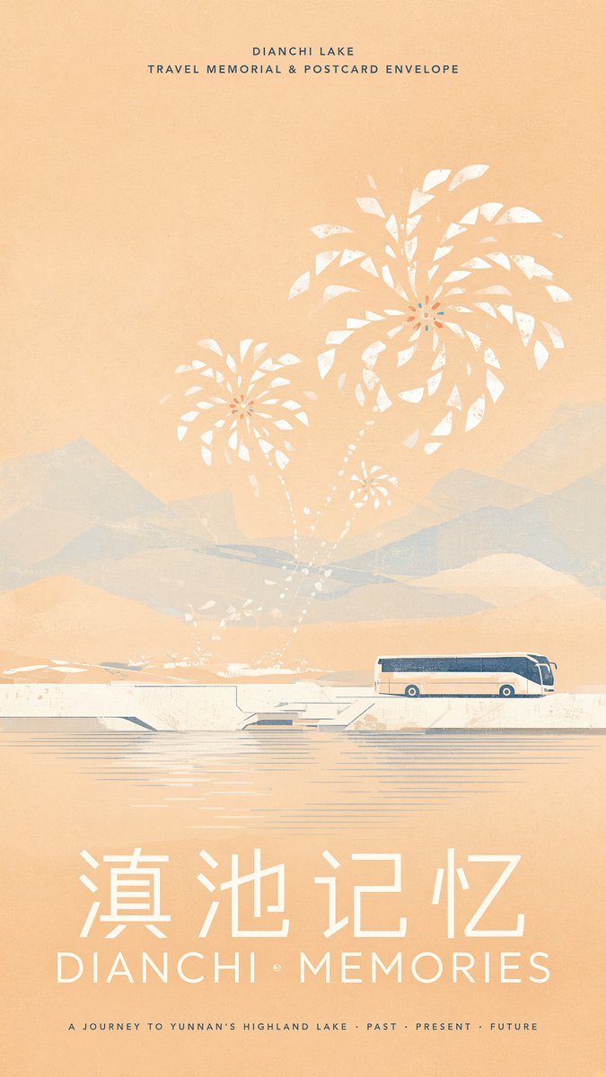 Dianchi Memories Vintage Travel Poster
