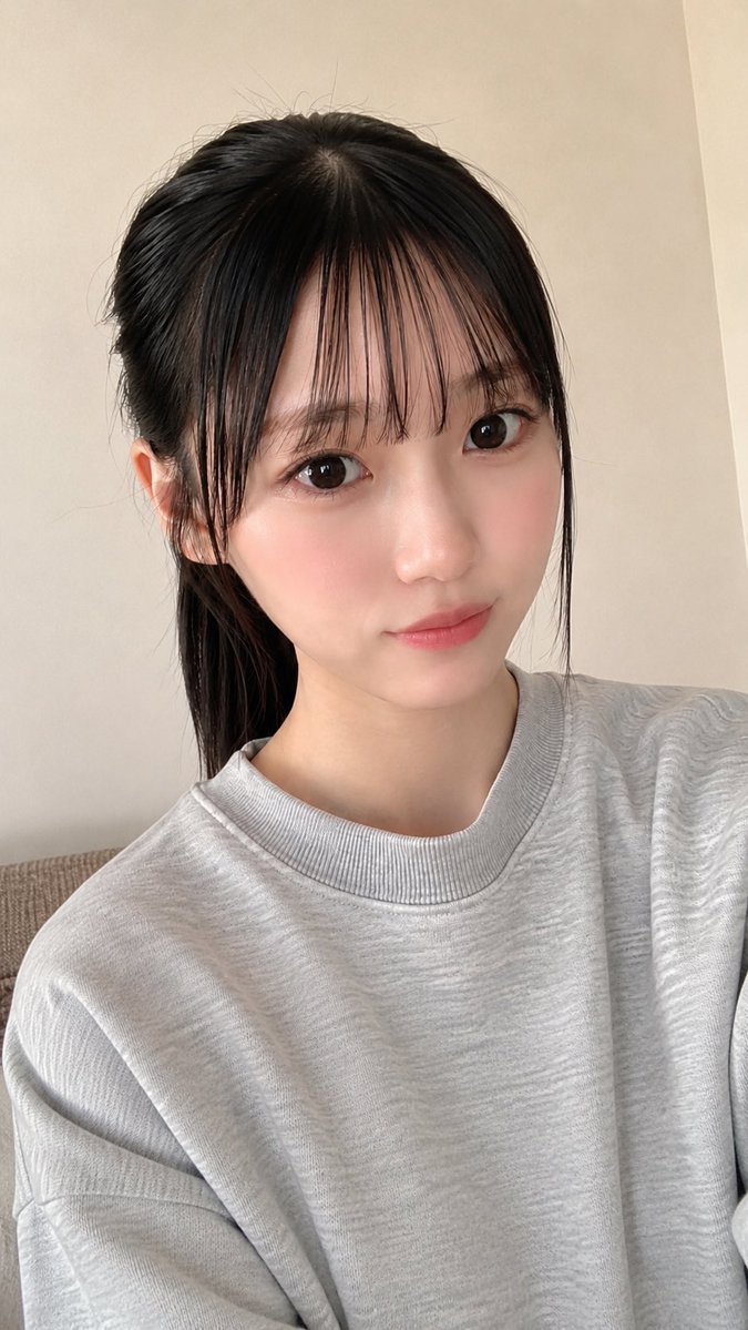 Realistic East Asian Selfie Portrait