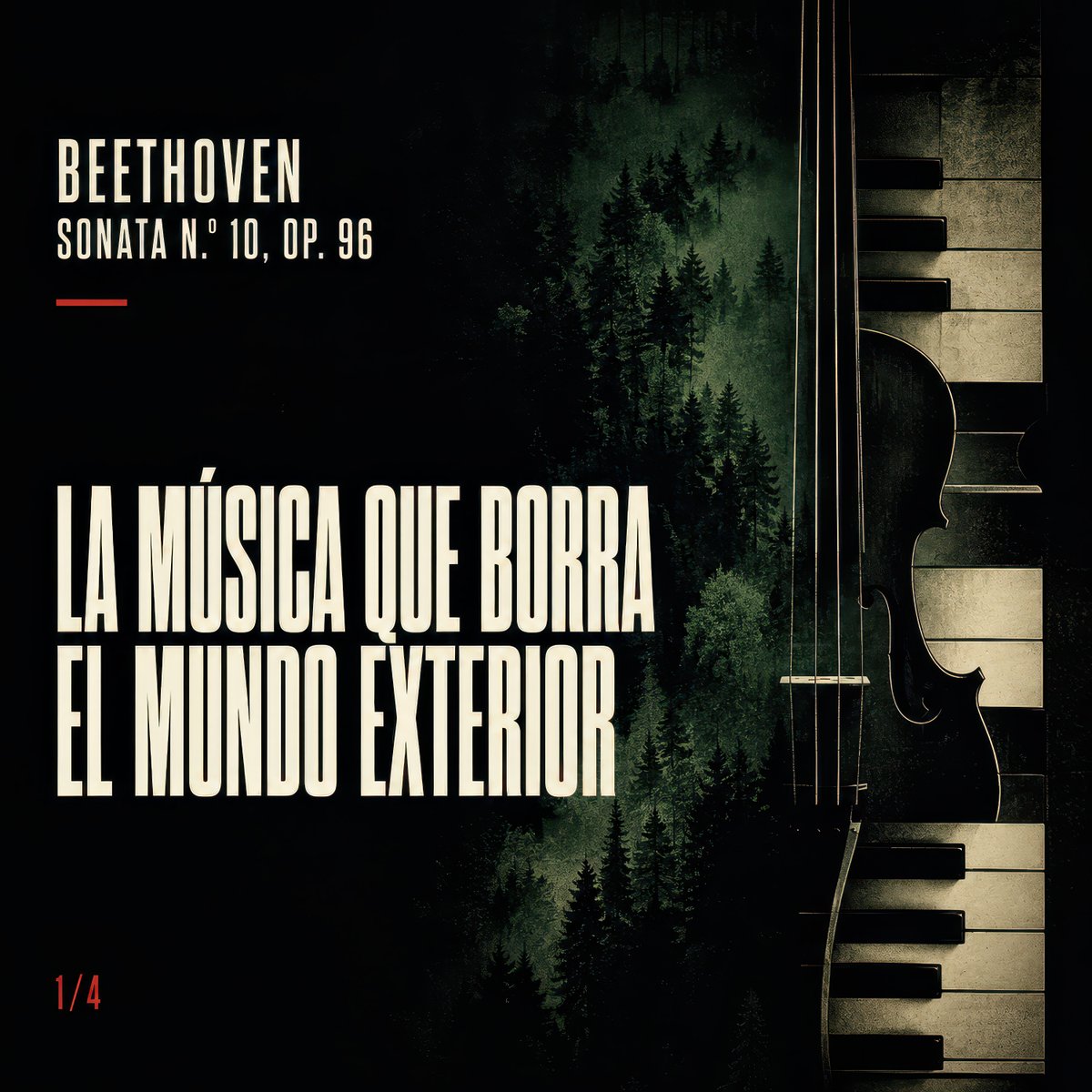 Dark Beethoven Forest Sonata Poster