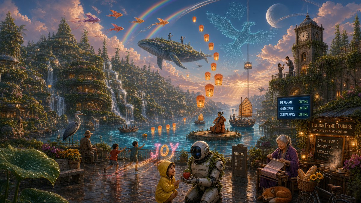 Solarpunk Harbor of Joy