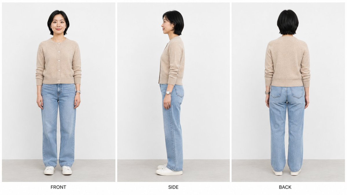 Three-View Character Turnaround