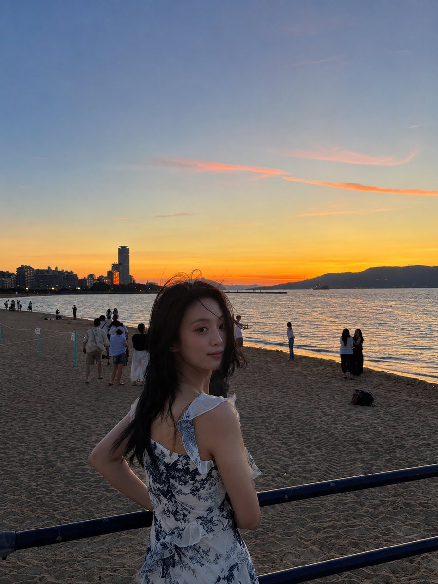 Cinematic Beach Sunset Travel Portrait