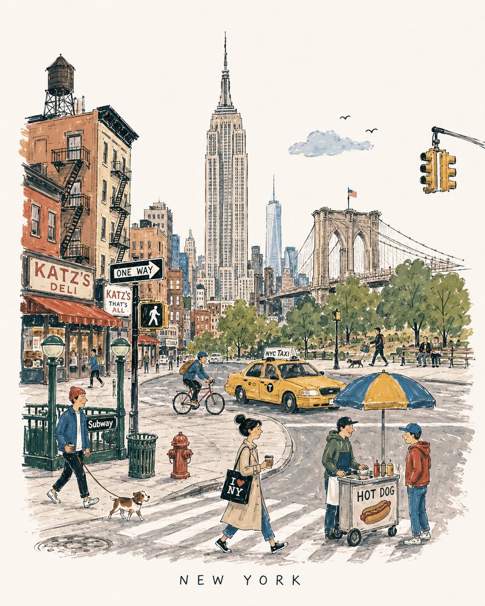 Mid-century Travel Picture-book Illustration