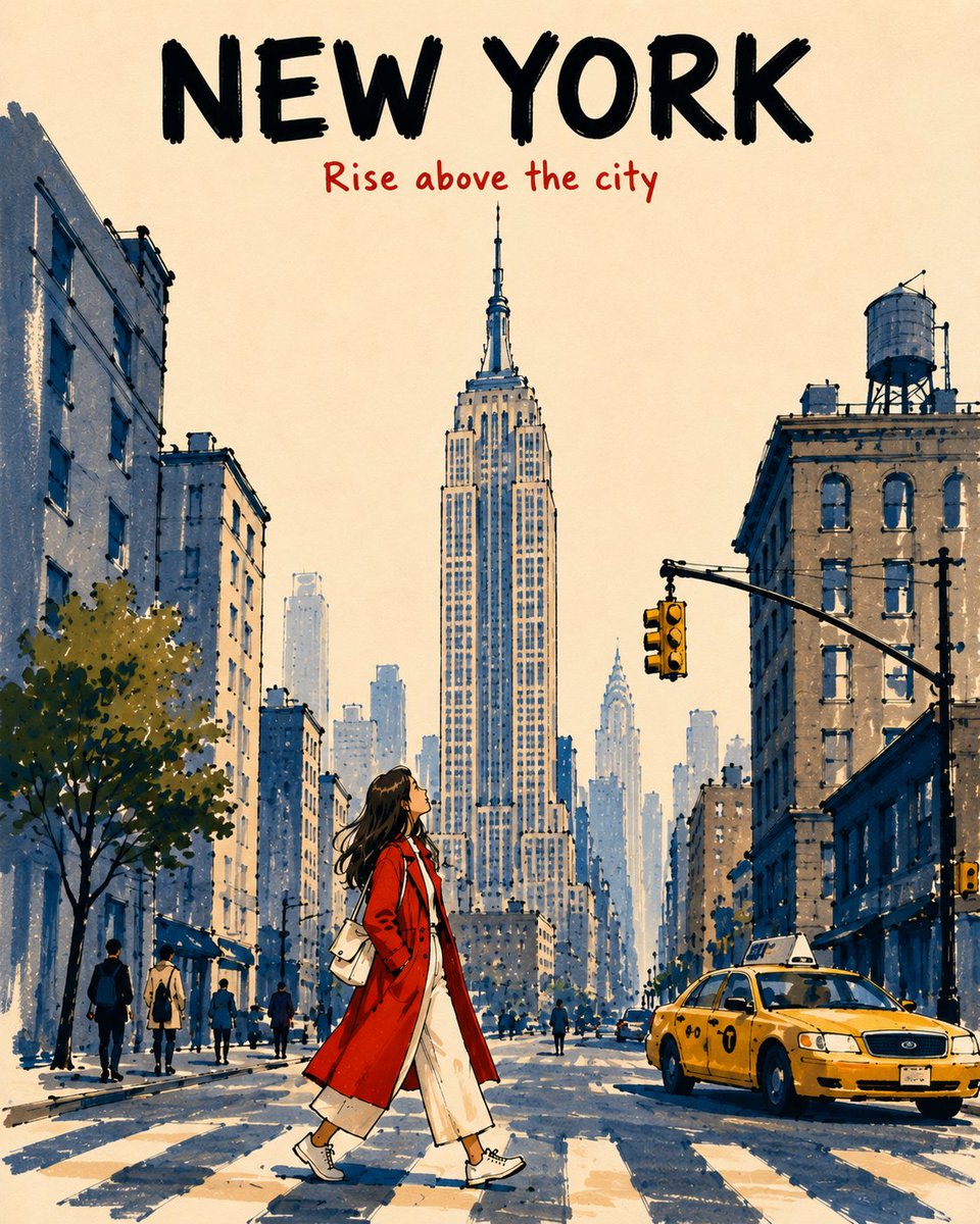 Alcohol Marker Travel Poster