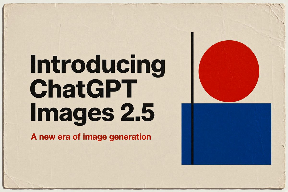 Retro ChatGPT Images 2.5 Announcement Poster