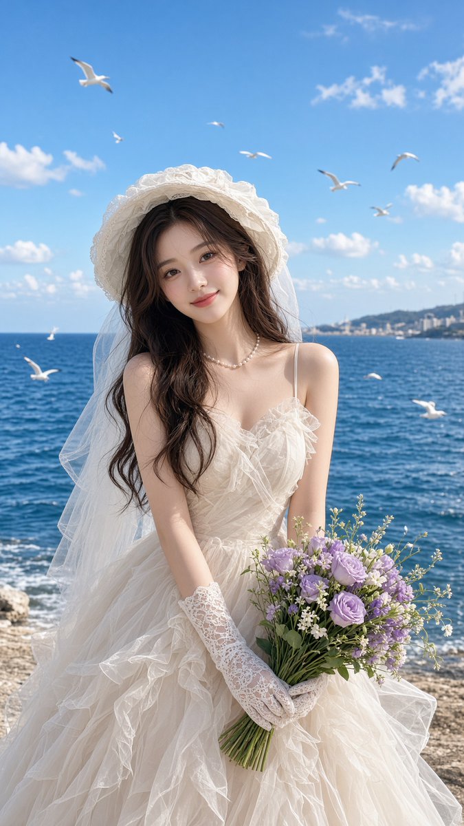 Seaside Bridal Portrait