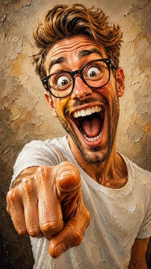 Exaggerated Caricature Oil Painting — Create an ultra-funny exaggerated {argument name="subject" default="caricature portrait of a group of men"} in a {argument