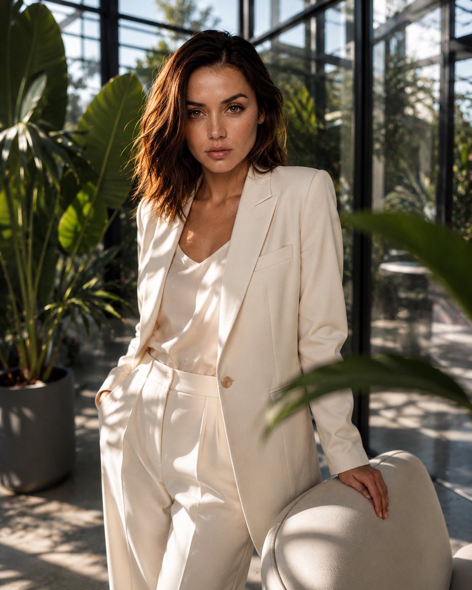 Luxury Glasshouse Editorial Portrait
