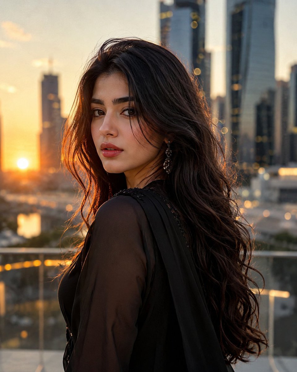 Golden Hour Cinematic Fashion Portrait