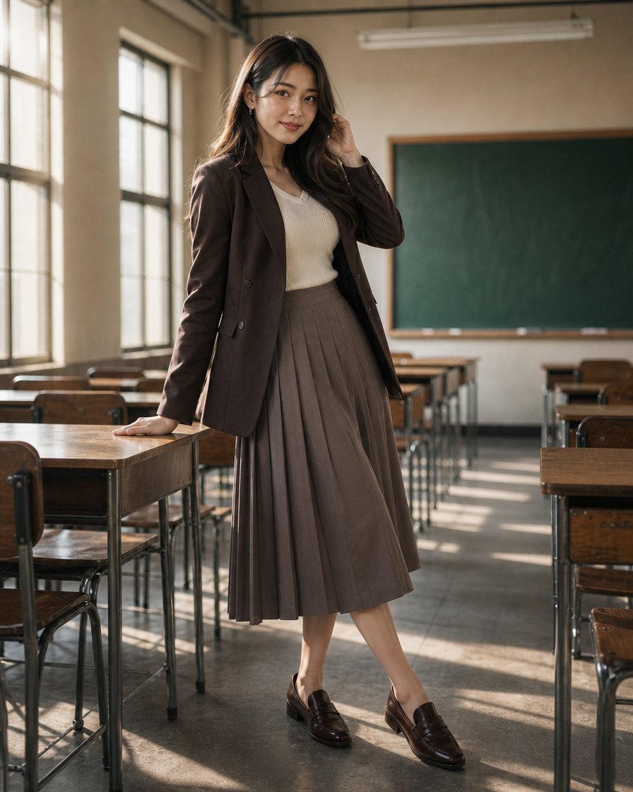 University Classroom Fashion Portrait
