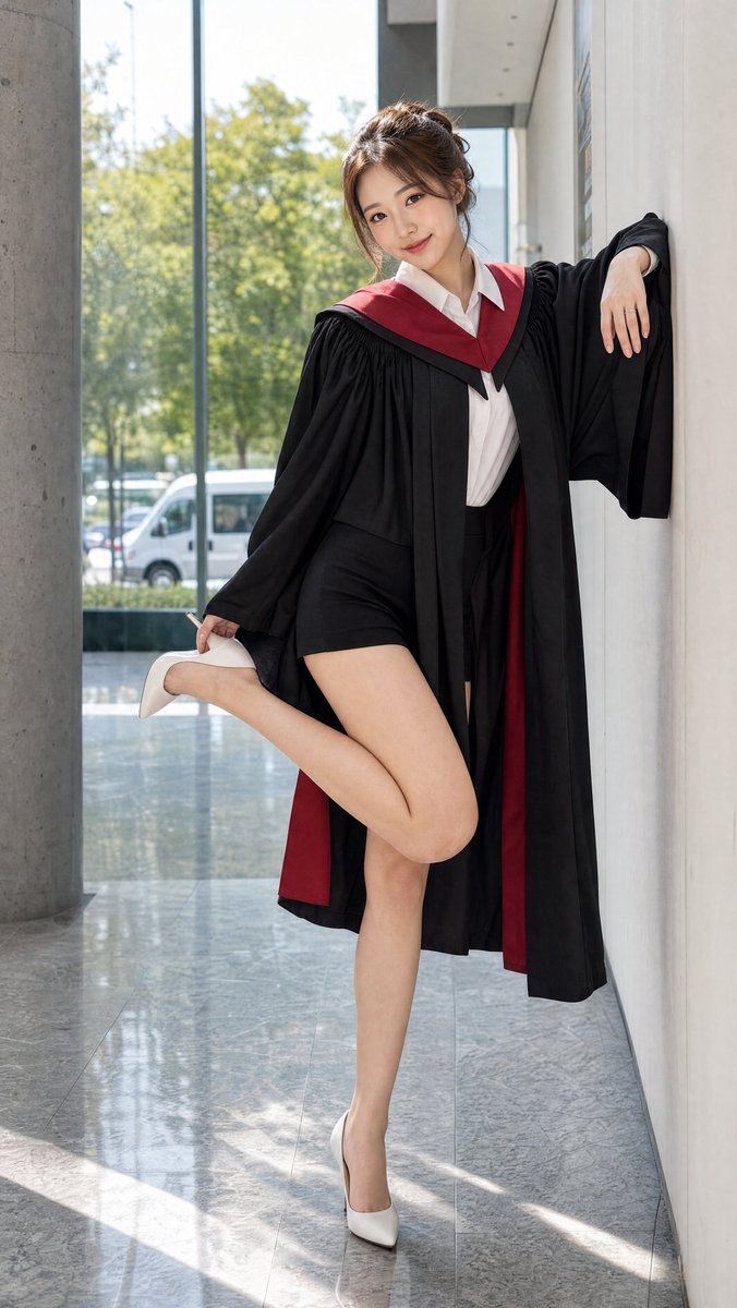 Graduation Portrait in Modern University