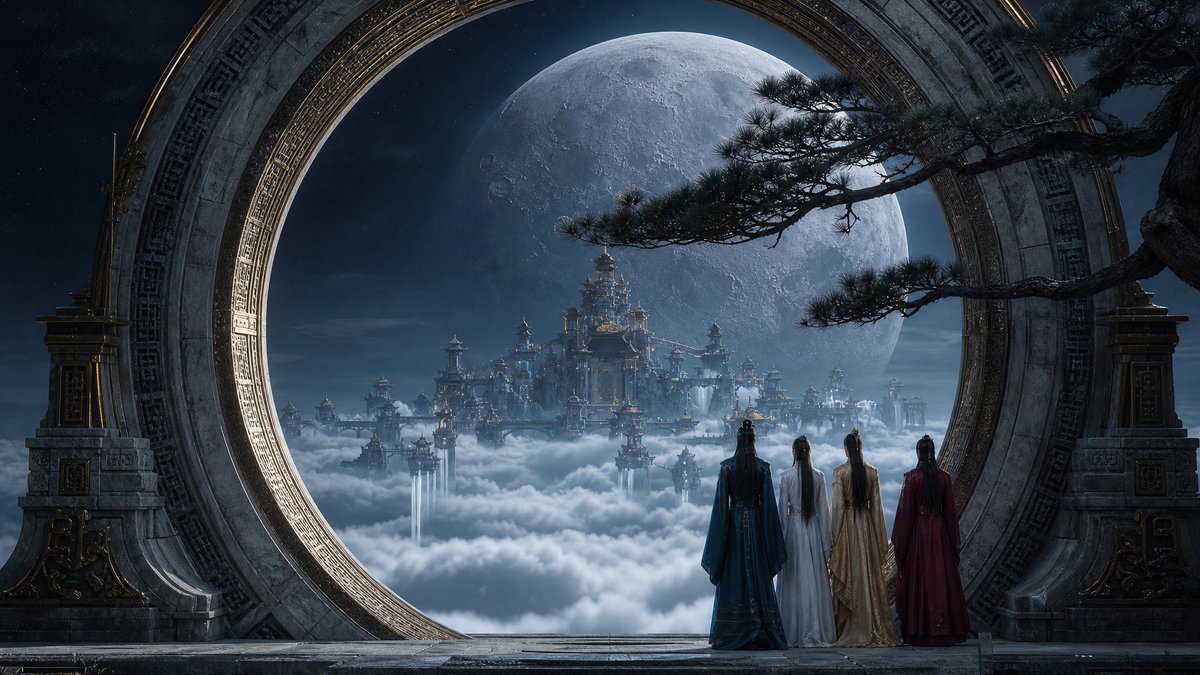 Moonlit Celestial Palace Gate