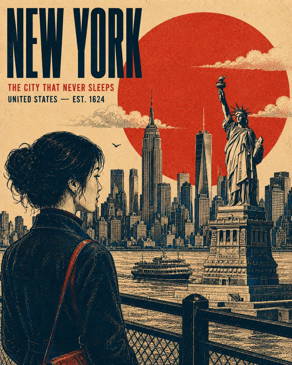Vintage Retro Screen-Print Poster