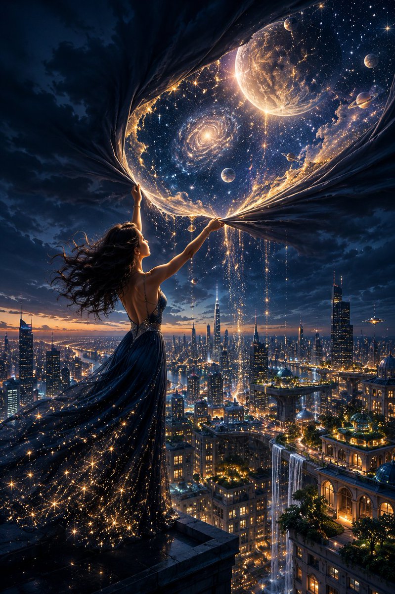 Cosmic Horizon Fantasy Portrait