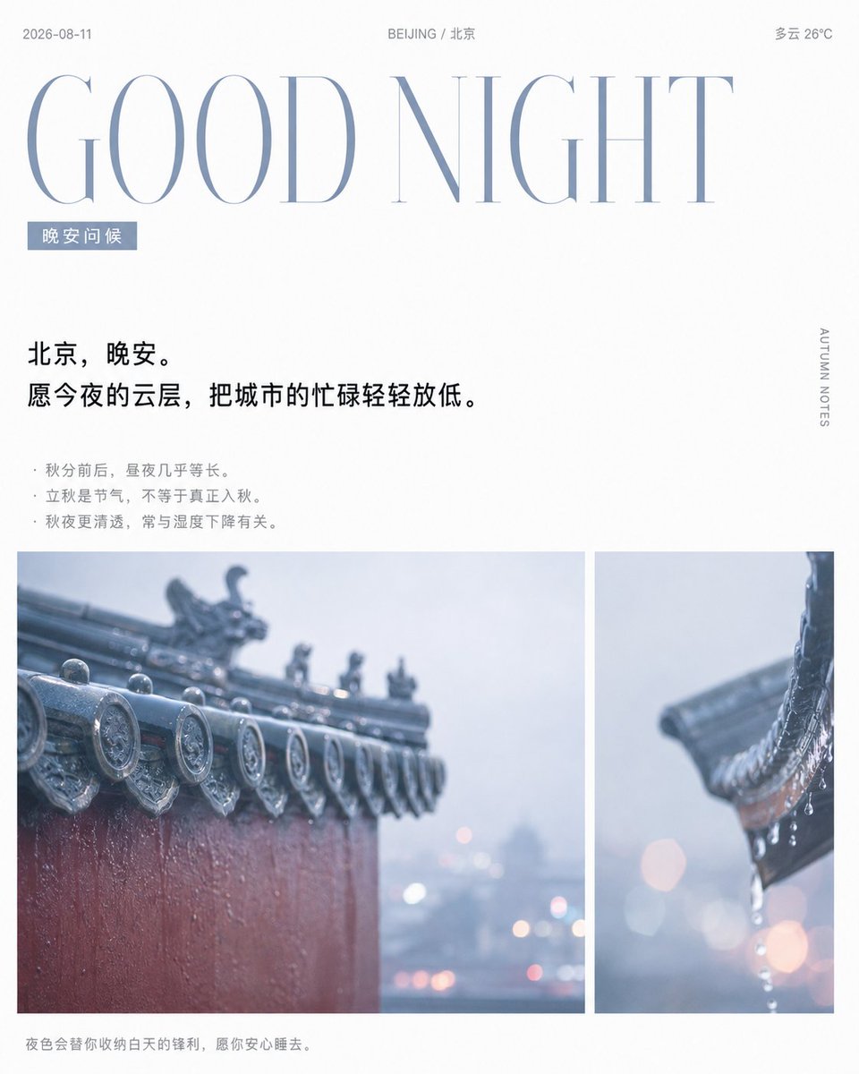 Rainy Beijing Good Night Poster