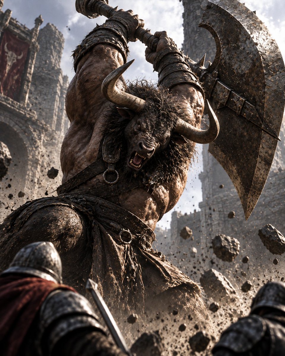 Minotaur Storming Fortress