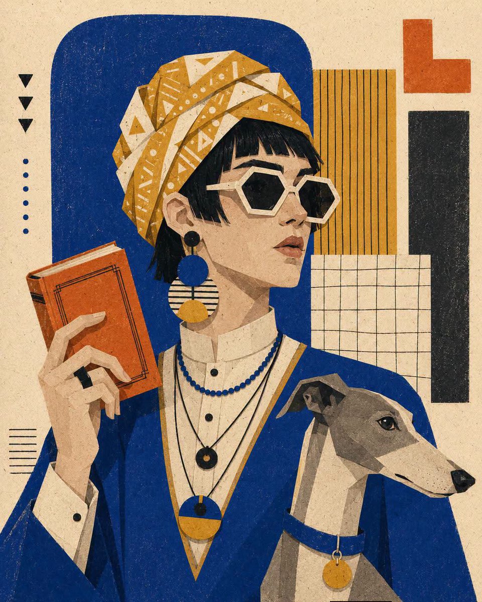 Graphic Cut-Paper Editorial Portrait