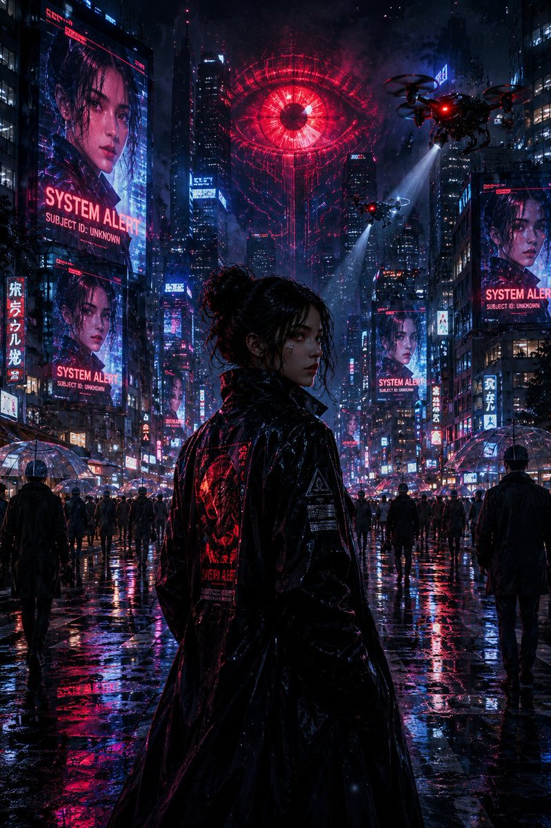 Cyberpunk Surveillance Megacity