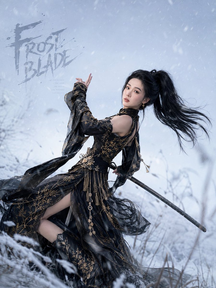 Frost Blade Wuxia Snow Portrait